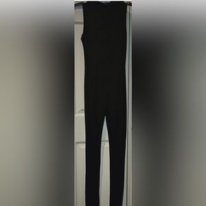 Altered State AS Revival ribbed black catsuit with zipper back.